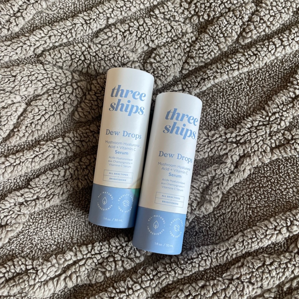 Three Ships Dew Drops Hyaluronic Acid Serum - 2 Unopened Bottles NWT